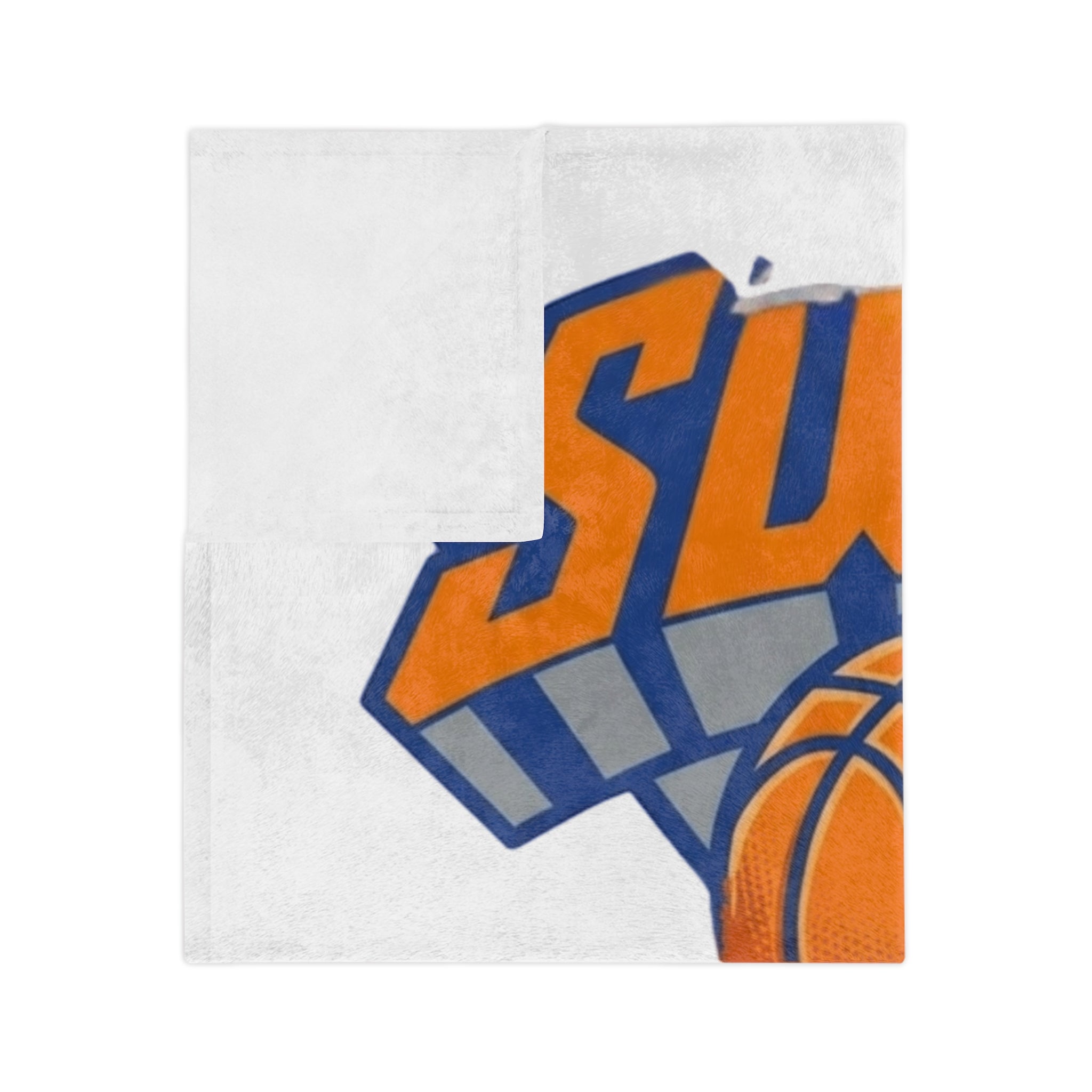 Dripping Basketball Swag Velveteen Blanket | Sports Logo Throw by GT Artland