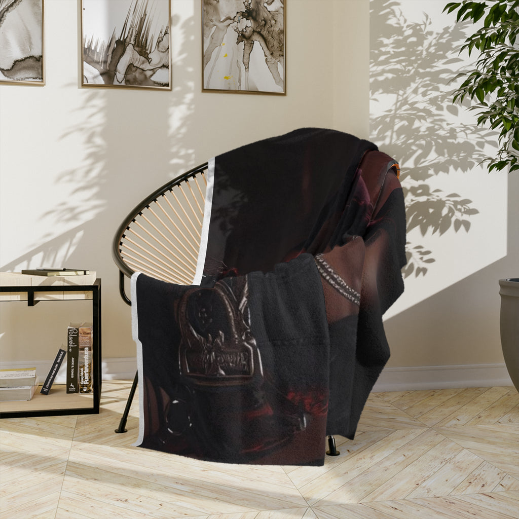Western Wild Cowgirl Velveteen Blanket - Throw