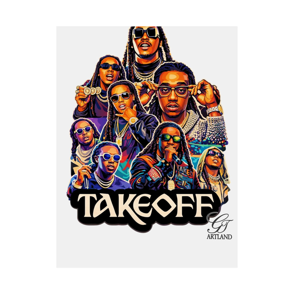 Hip hop Mogul takeoff urban art illustrated Poster | Matte Vertical Posters by GT Artland