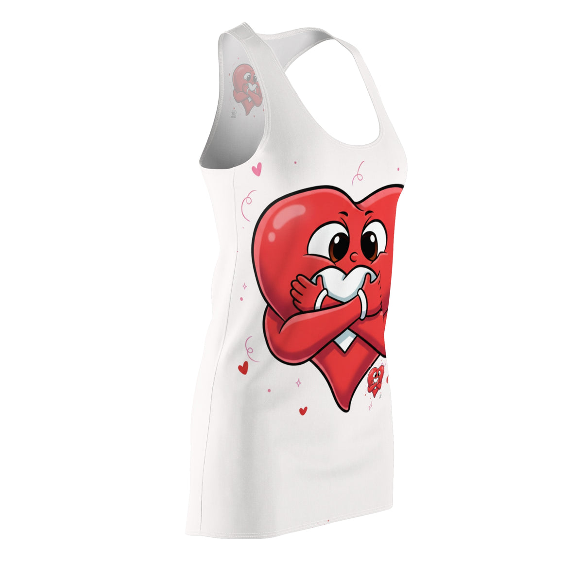 Heart Hug Women Racerback Dress | Cute Valentine Heart Design