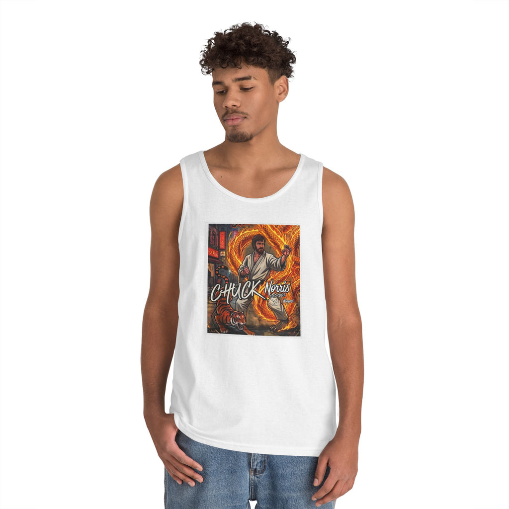 Chuck Norris Martial Arts Tank Top in Fire