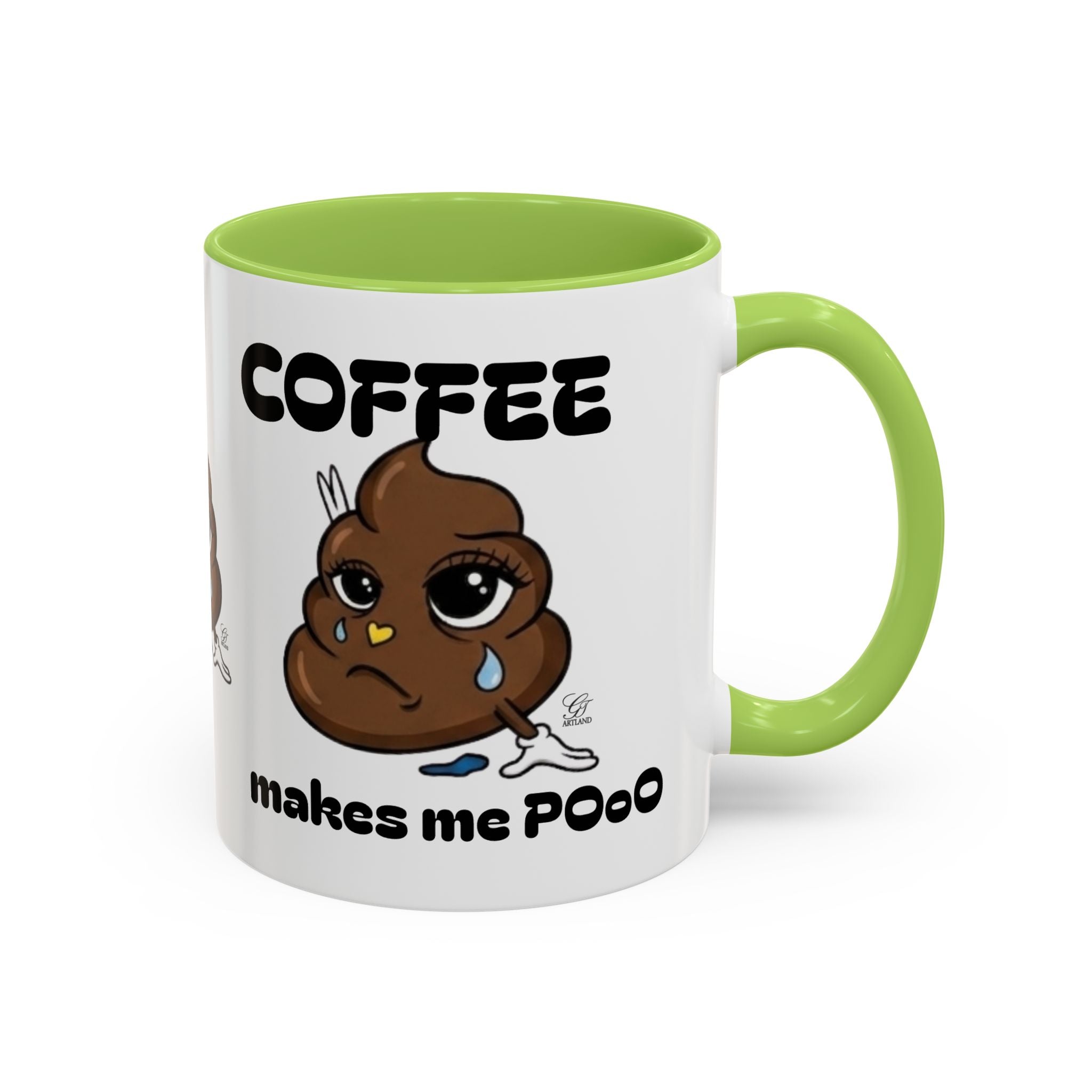 Coffee Mug — "Coffee Makes Me Pooo" Funny Novelty Accent Mug by GT Artland