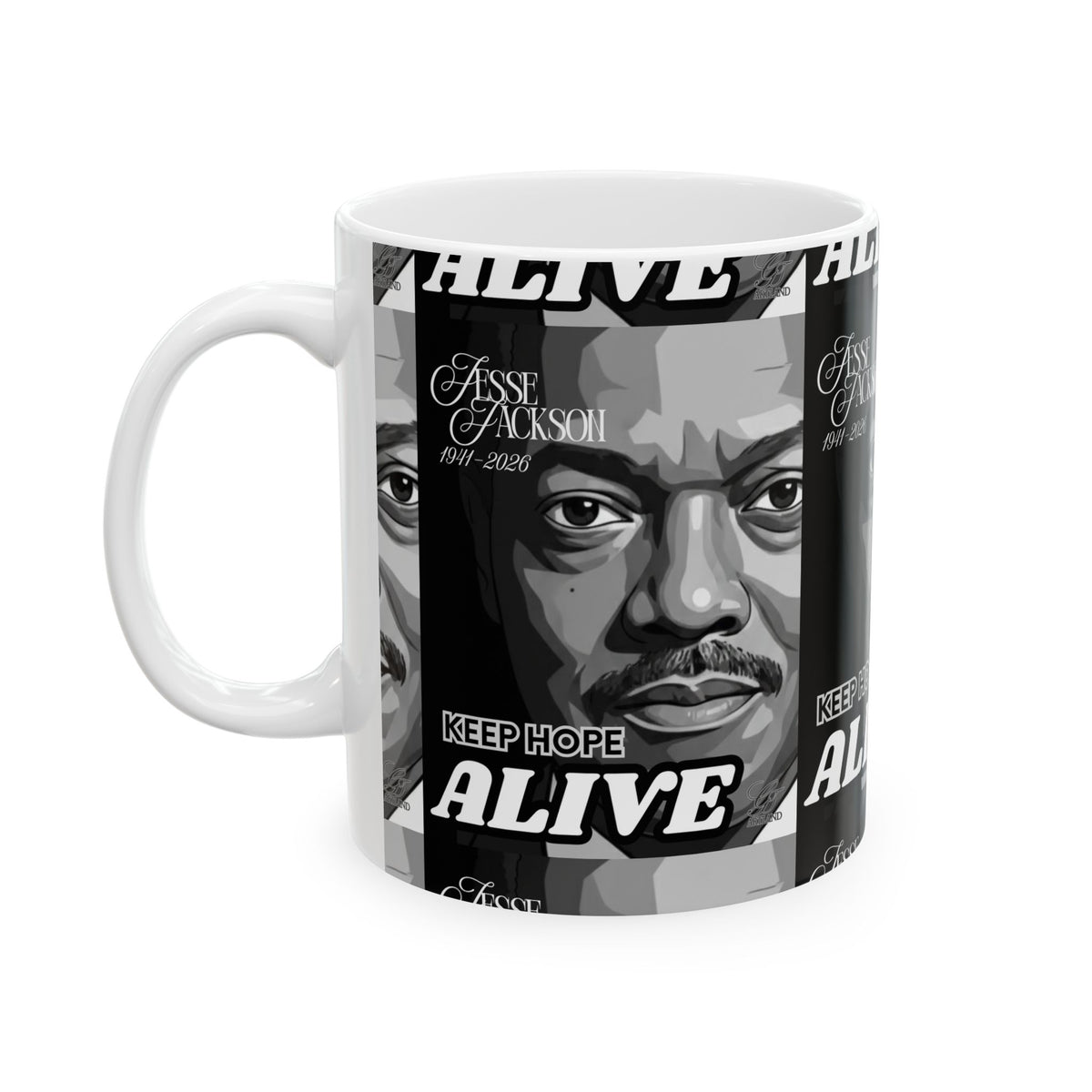 Keep Hope Alive Mug | Black & White Portrait Ceramic Mug