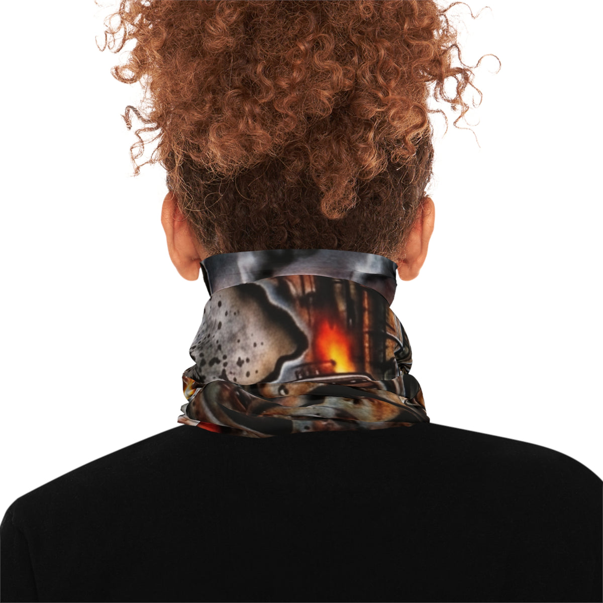 Industrial Blaze Dirty Jerz Neck Gaiter — Steampunk Factory Gear Face Scarf by GT Artland