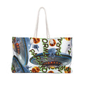 UFO Abduction Pattern Weekender Bag | UFOs Planets Paranormal Design