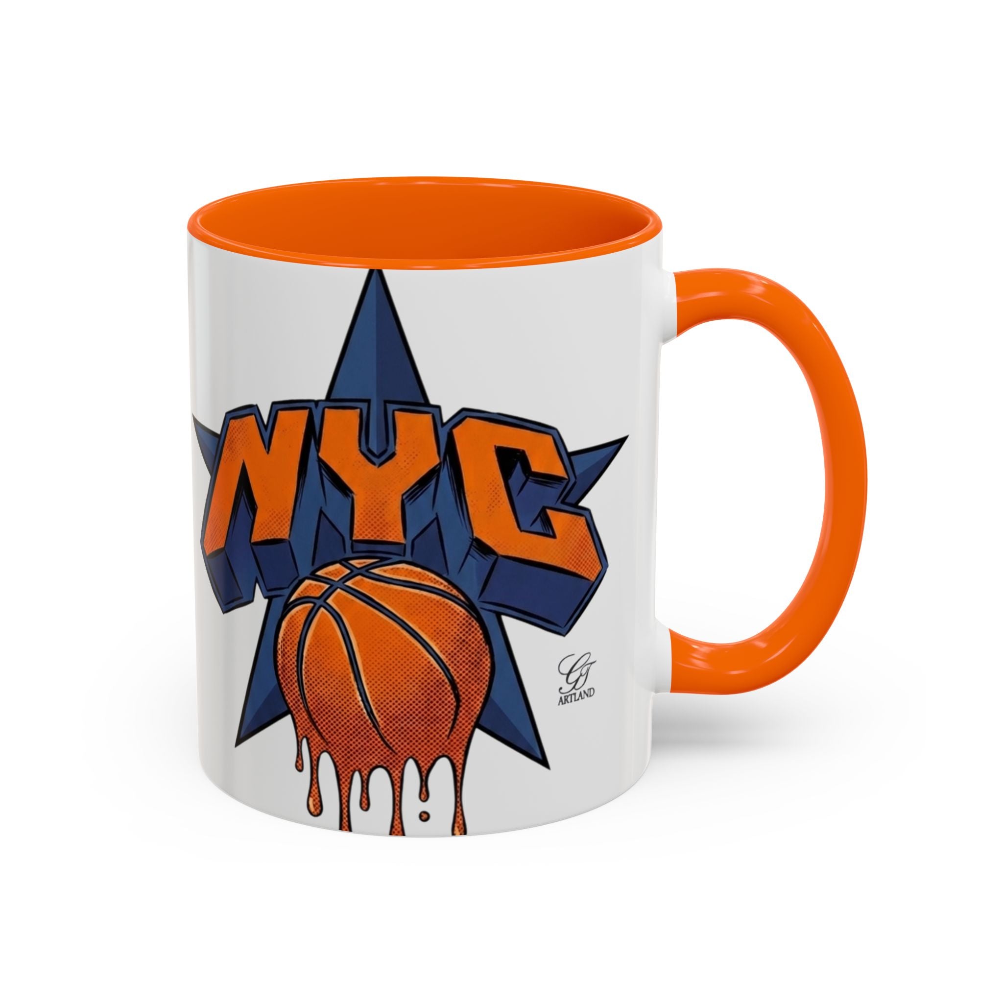 NYC  New York Champions Basketball Drip Mug | Accent Coffee Mug 11oz 15oz by GT Artland