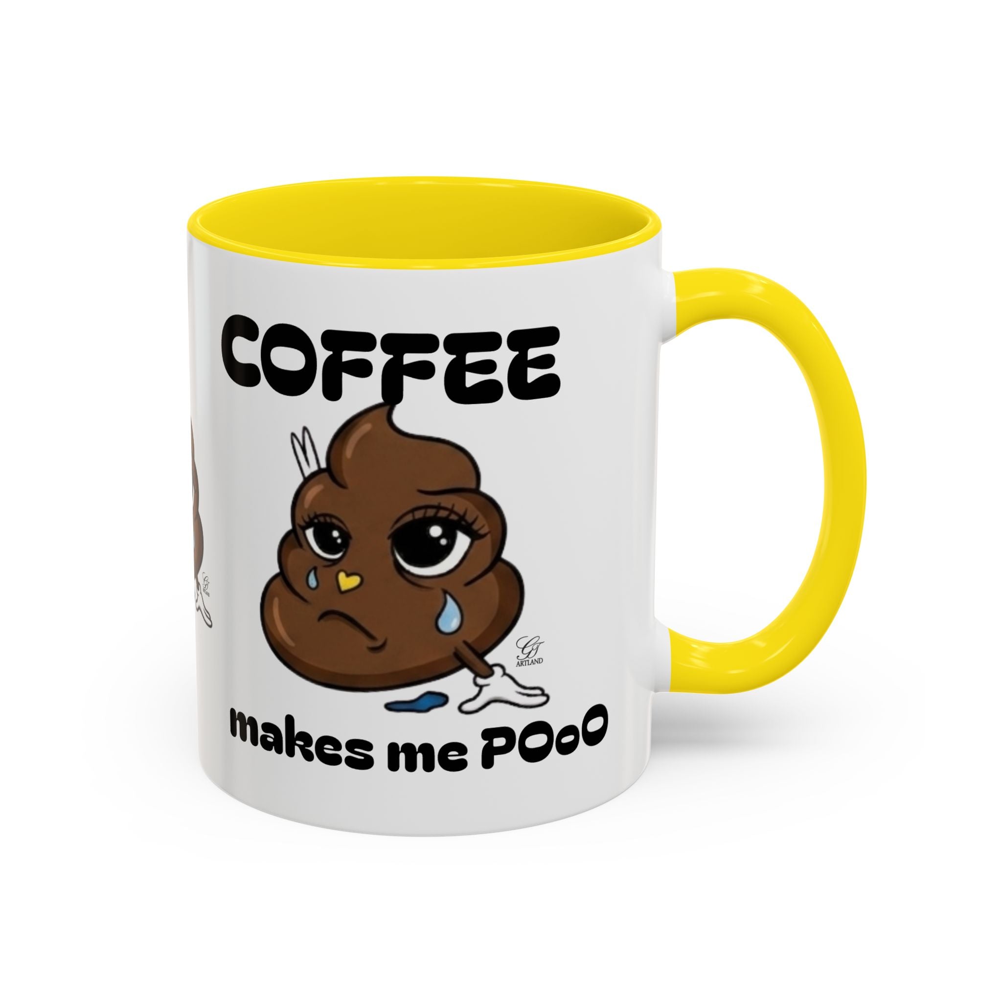 Coffee Mug — "Coffee Makes Me Pooo" Funny Novelty Accent Mug by GT Artland