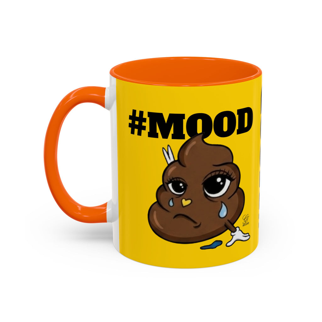 #MOOD Poop Emoji Accent Coffee Mug Yellow Edition — Funny 11/15oz Novelty Mug by GT Artland