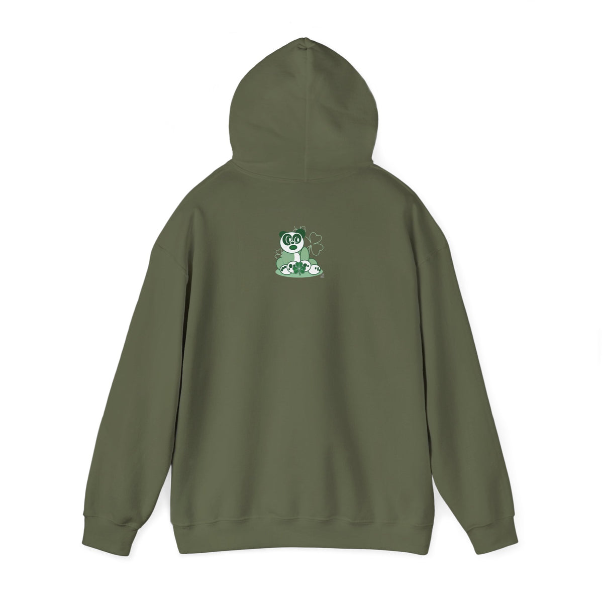 Green Panda with Bamboo Hoodie