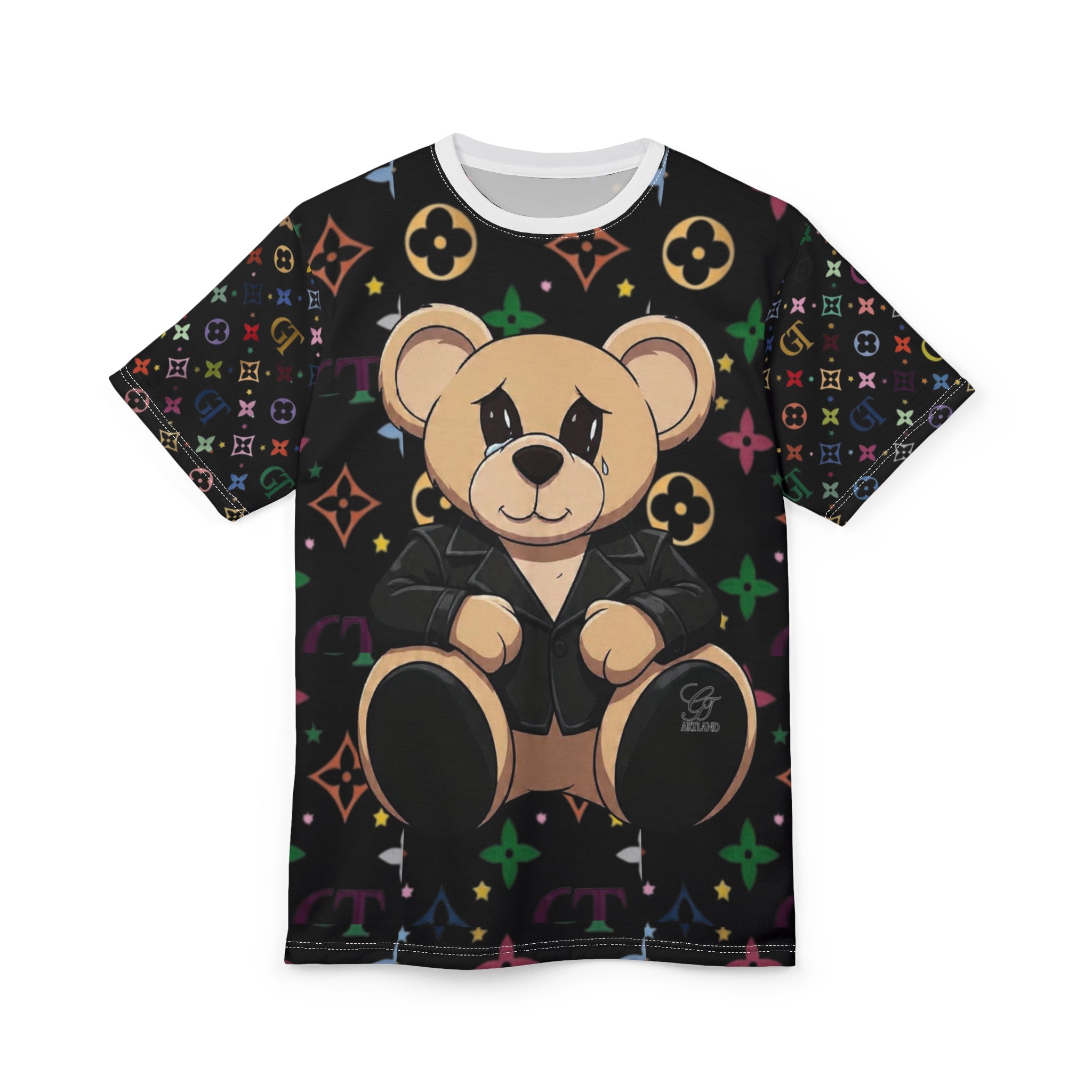 Teddy Bear Designer Elite Diamond Graphic Tee | All-Over Print Monogram Pattern by GT Artland