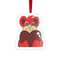 Cute Mouse Holding Heart Custom Cut Acrylic Ornament by GT Artland