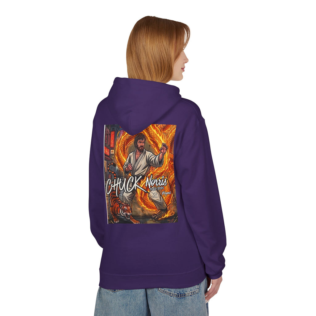 Chuck Norris Martial Arts Hoodie | Action Illustration, Retro Fight Scene by GT Artland