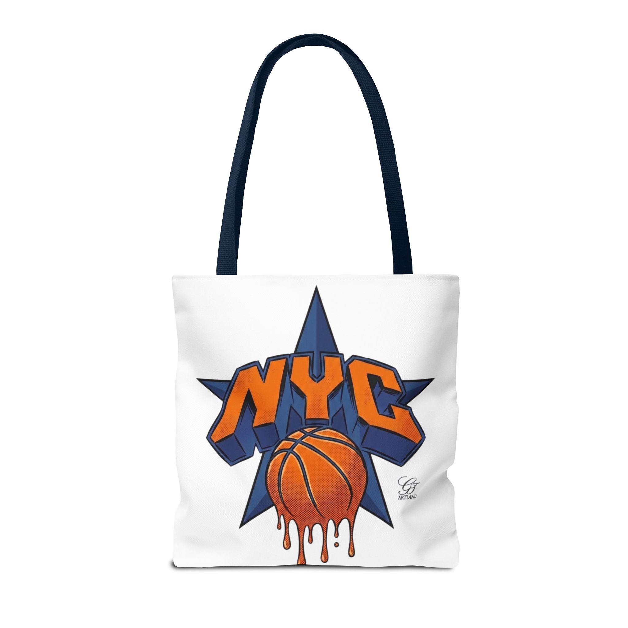 NYC Dripping Basketball Tote Bag | City Basketball Design by GT Artland
