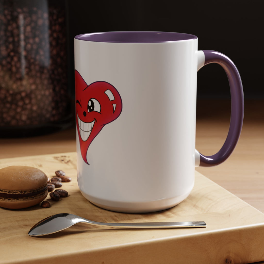 Winking Heart Graphic Mug | Accent Coffee Mug 11oz 15oz