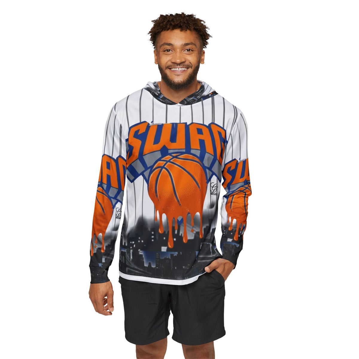 Dripping Basketball Swag Hoodie | All-Over Print Sports Warmup by GT Artland
