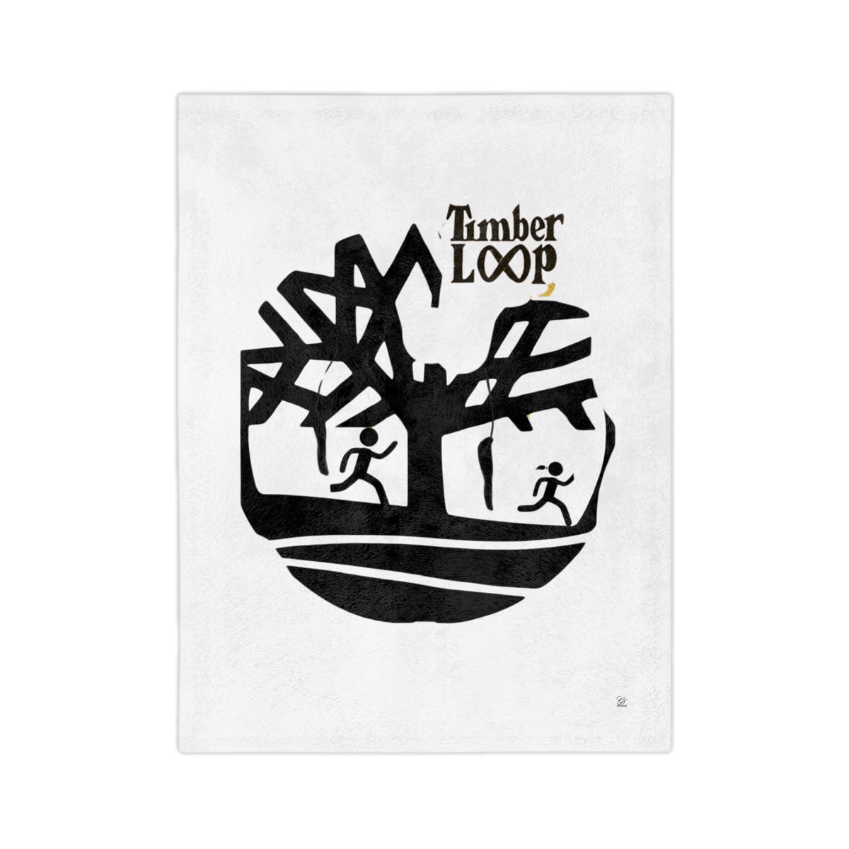 Timber Loop Tree Logo Velveteen Blanket | Trail Running Design by GT Artland