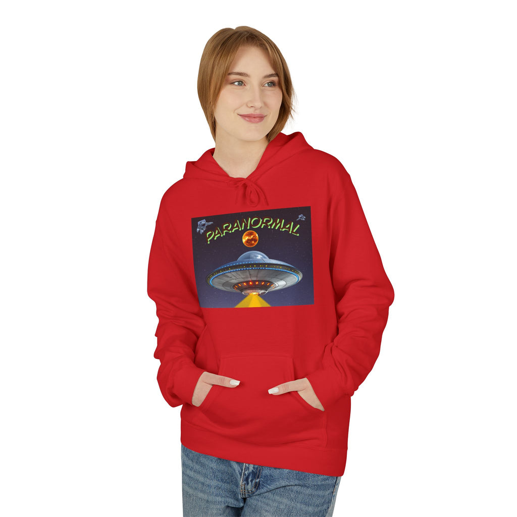 Retro UFO Spaceship Hoodie | Paranormal Alien Abduction Design
