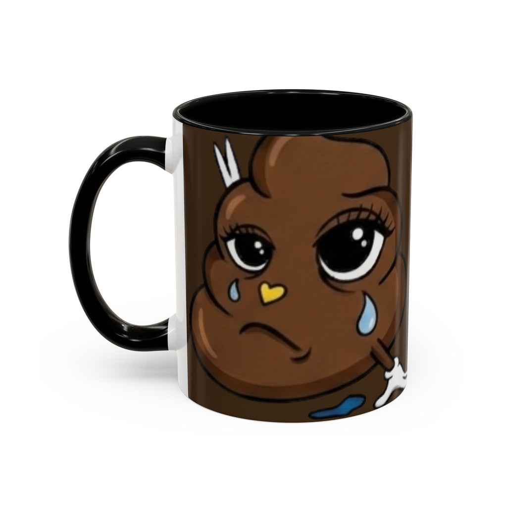 I Woke Up Like This Designer Collectors Coffee Mug — Funny Poop Emoji Accent Mug by GT Artland