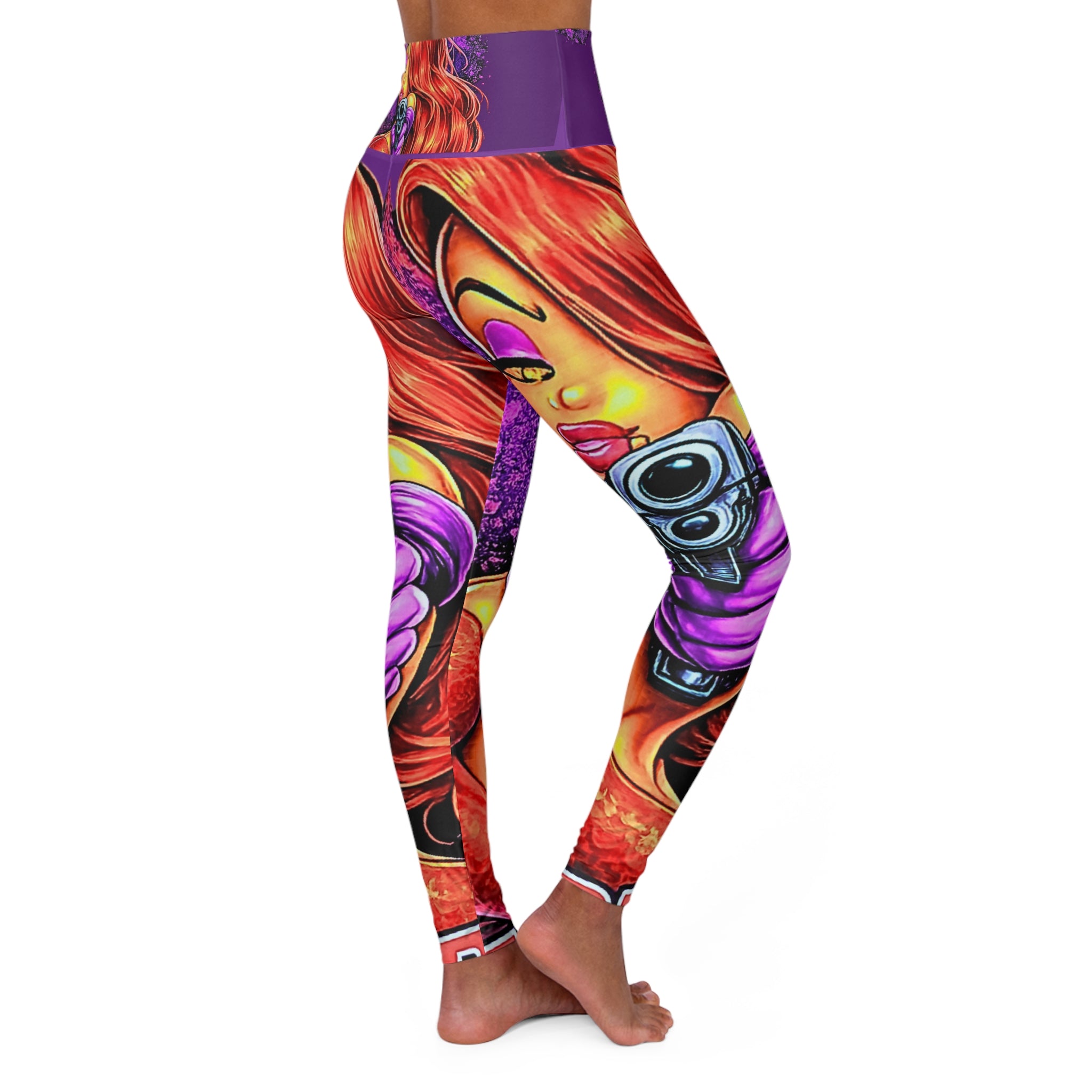 Pin-Up Vixen Rabbit Girl Leggings | High Waisted Yoga Leggings by GT Artland