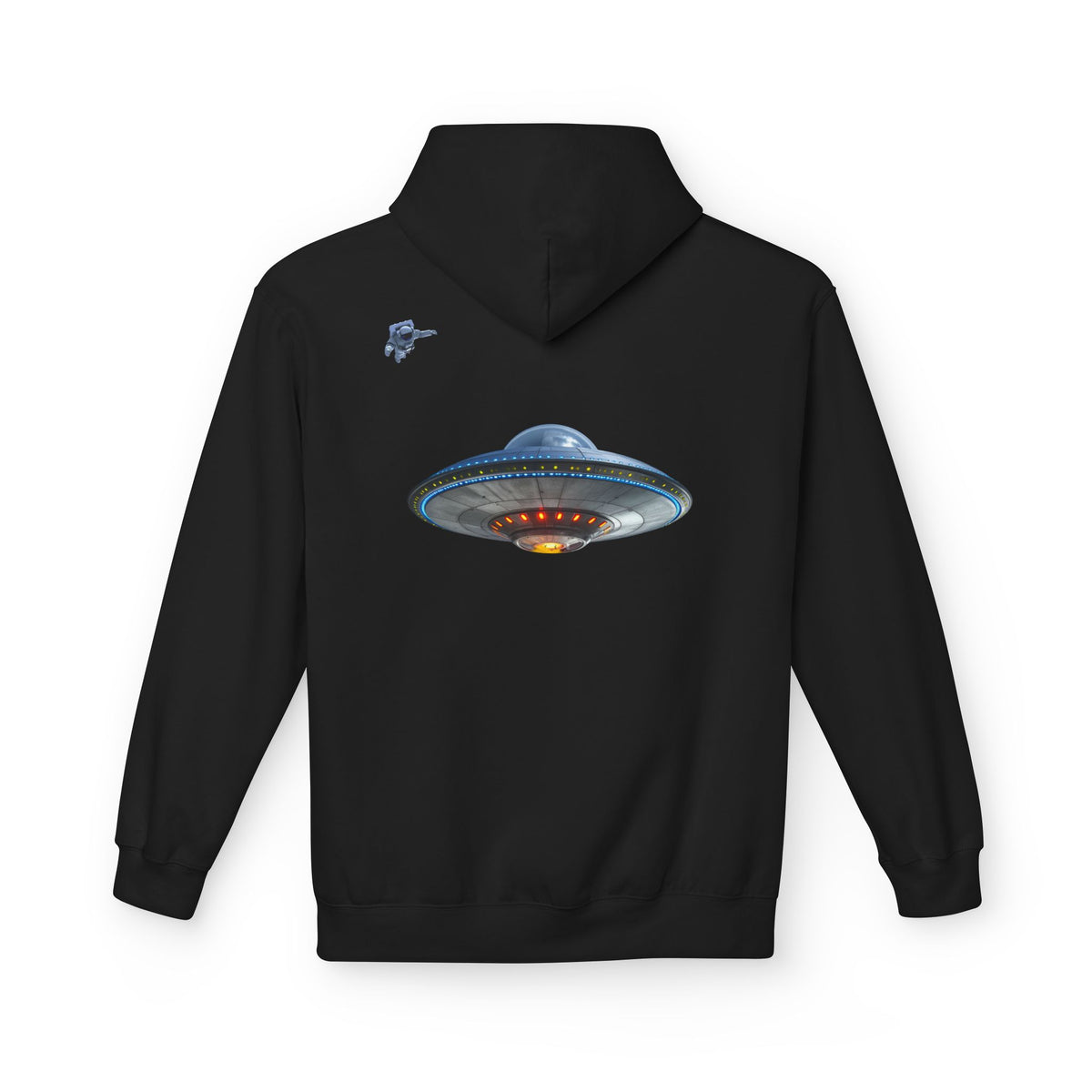 Retro UFO Spaceship Hoodie | Paranormal Alien Abduction Design
