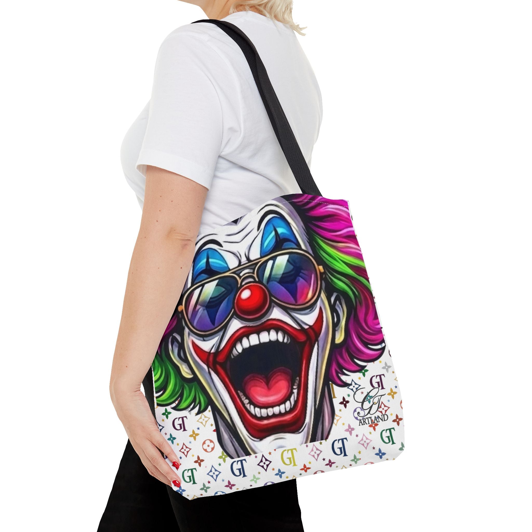GT Soldier Designer Colorful Clown Face Tote Bag by GT Artland