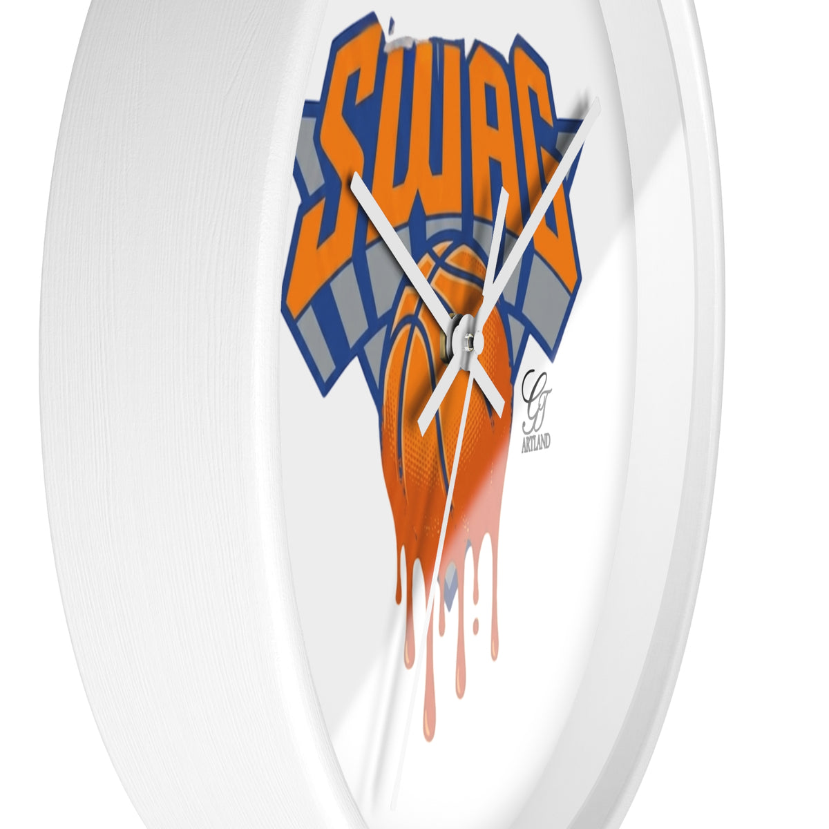 Swag Dripping Basketball Wall Clock | Urban Sports Room Decor by GT Artland