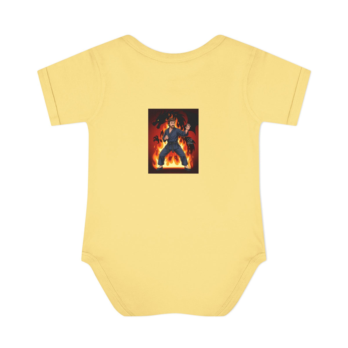 Flame Ninja Infant Bodysuit | Dragon Fire Martial Arts Baby Onesie