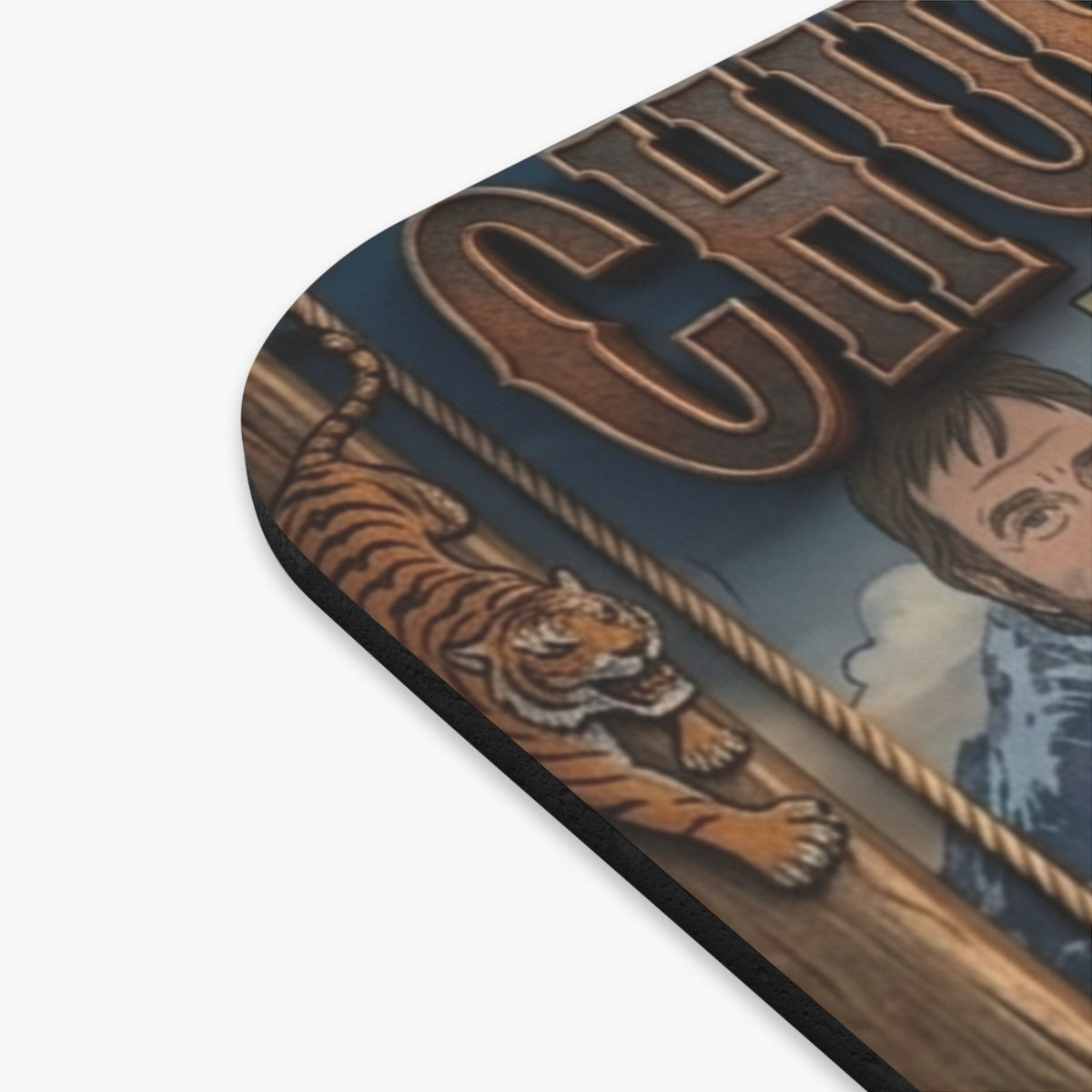 Chuck Norris Lawman Designer Poster Mouse Pad | Western Action Movie Collage by GT Artland