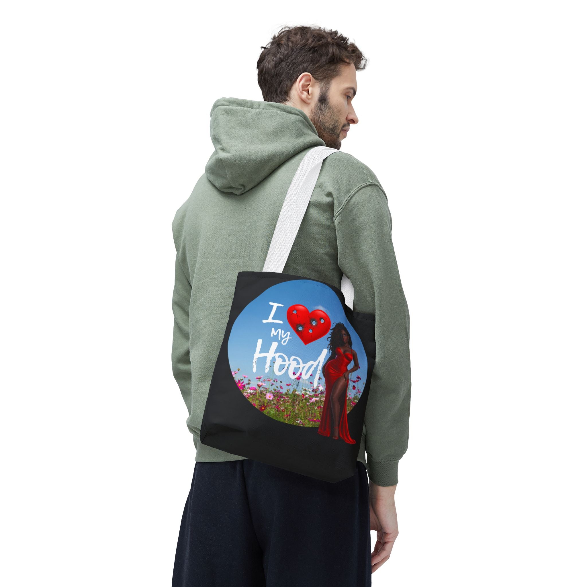 I Love My Hood tote bag | All-over print handbag