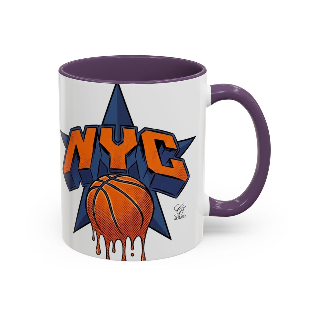 NYC  New York Champions Basketball Drip Mug | Accent Coffee Mug 11oz 15oz by GT Artland