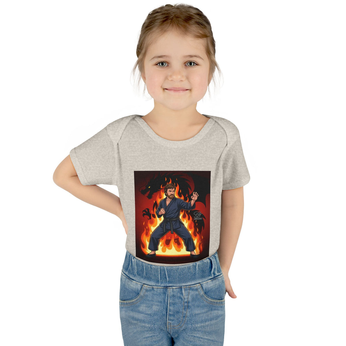 Flame Ninja Infant Bodysuit | Dragon Fire Martial Arts Baby Onesie