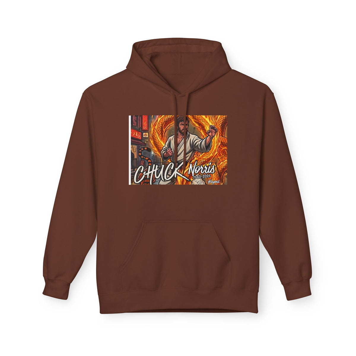 Chuck Norris Martial Arts Hoodie | Action Illustration, Retro Fight Scene by GT Artland