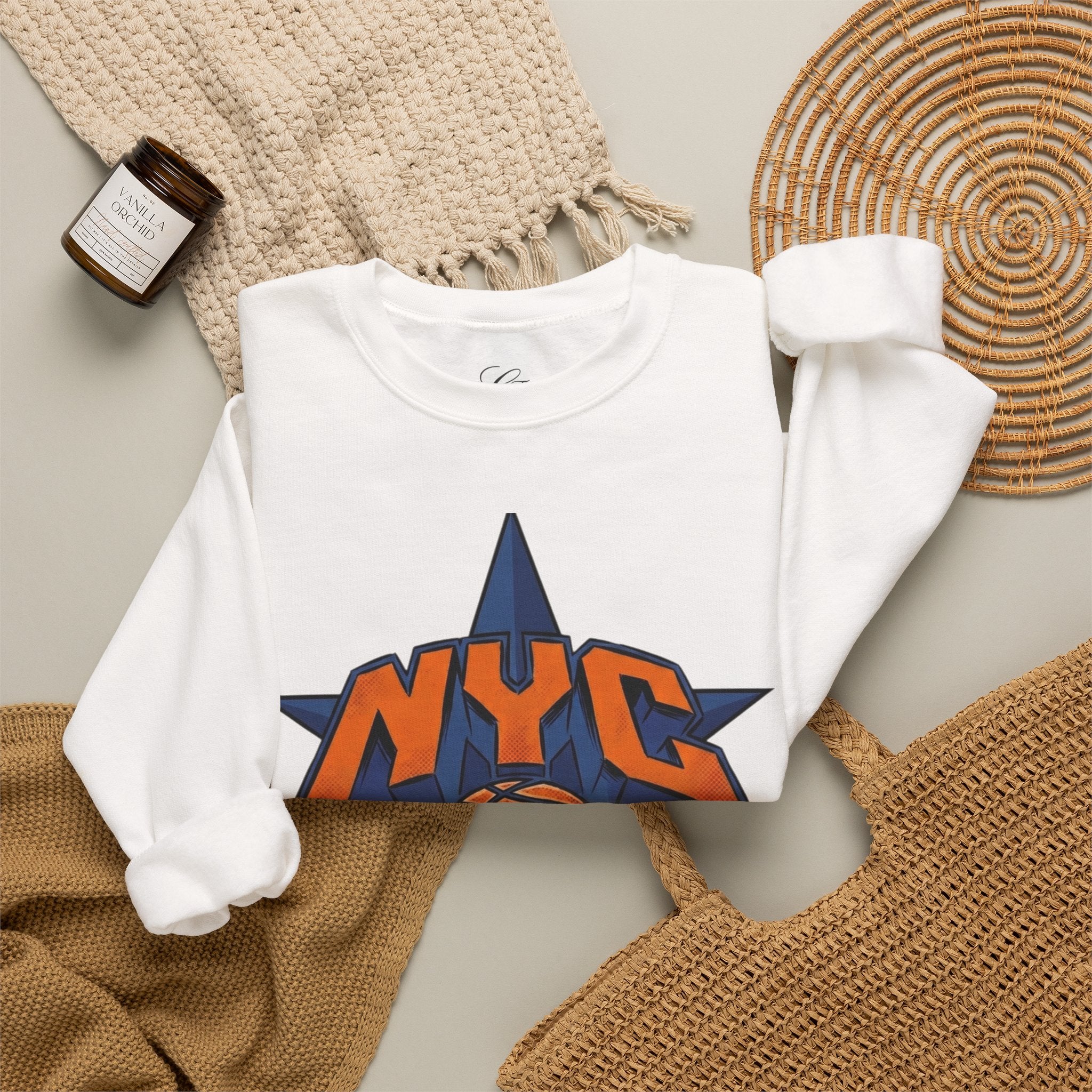 NYC Basketball Drip Crewneck Sweatshirt