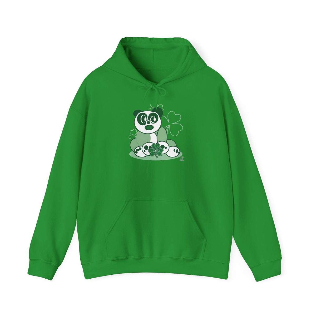 Green Panda with Bamboo Hoodie