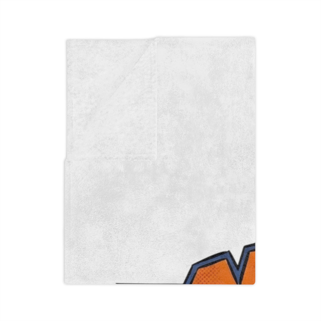NYC Dripping Basketball Velveteen Microfiber Blanket | Sports City Logo Throw by GT Artland