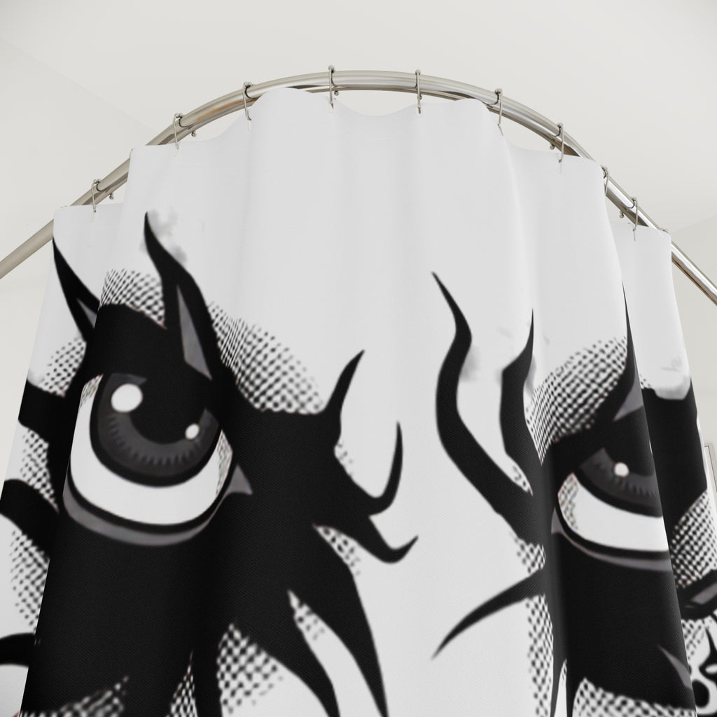 Clown Face Halloween Dark Horror Designer Shower Curtain Bathroom Decor by GT Artland