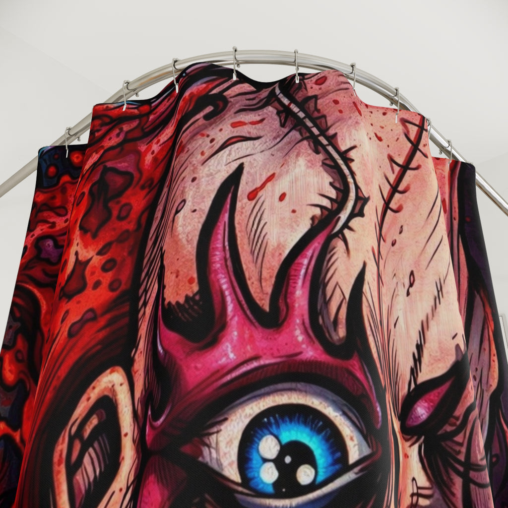 Playtime's Over Designer Airbrush Edition Shower Curtain by GT Artland