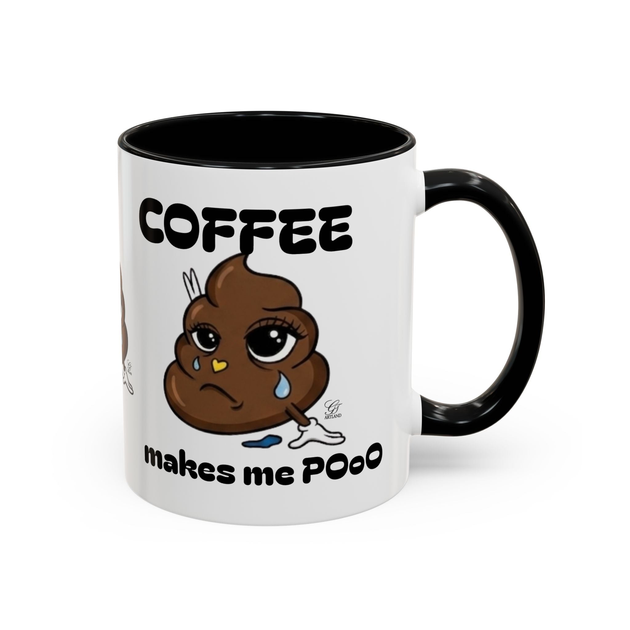 Coffee Mug — "Coffee Makes Me Pooo" Funny Novelty Accent Mug by GT Artland