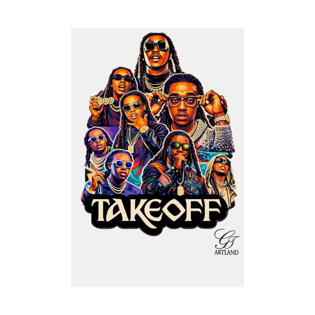 Hip hop Mogul takeoff urban art illustrated Poster | Matte Vertical Posters by GT Artland
