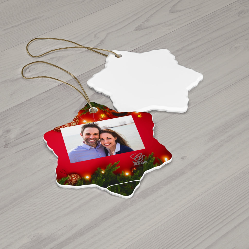 Personalized Christmas Ceramic Ornament by GT Artland