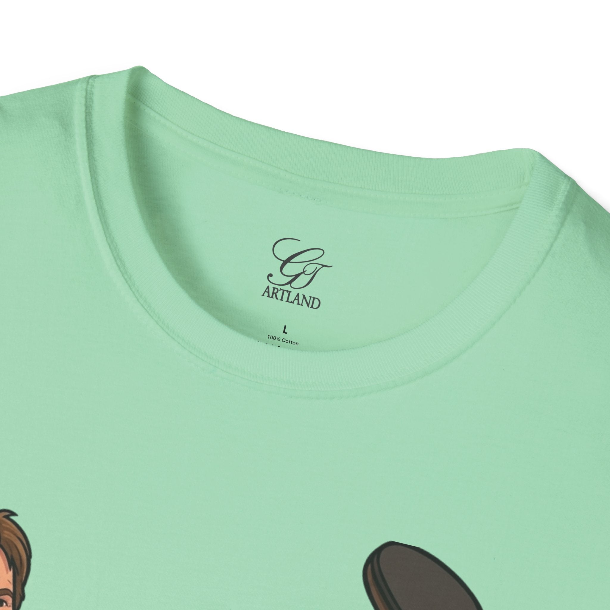 Chuck Norris Kick Illustration T-Shirt | I'll Kick Your Butt text by GT Artland