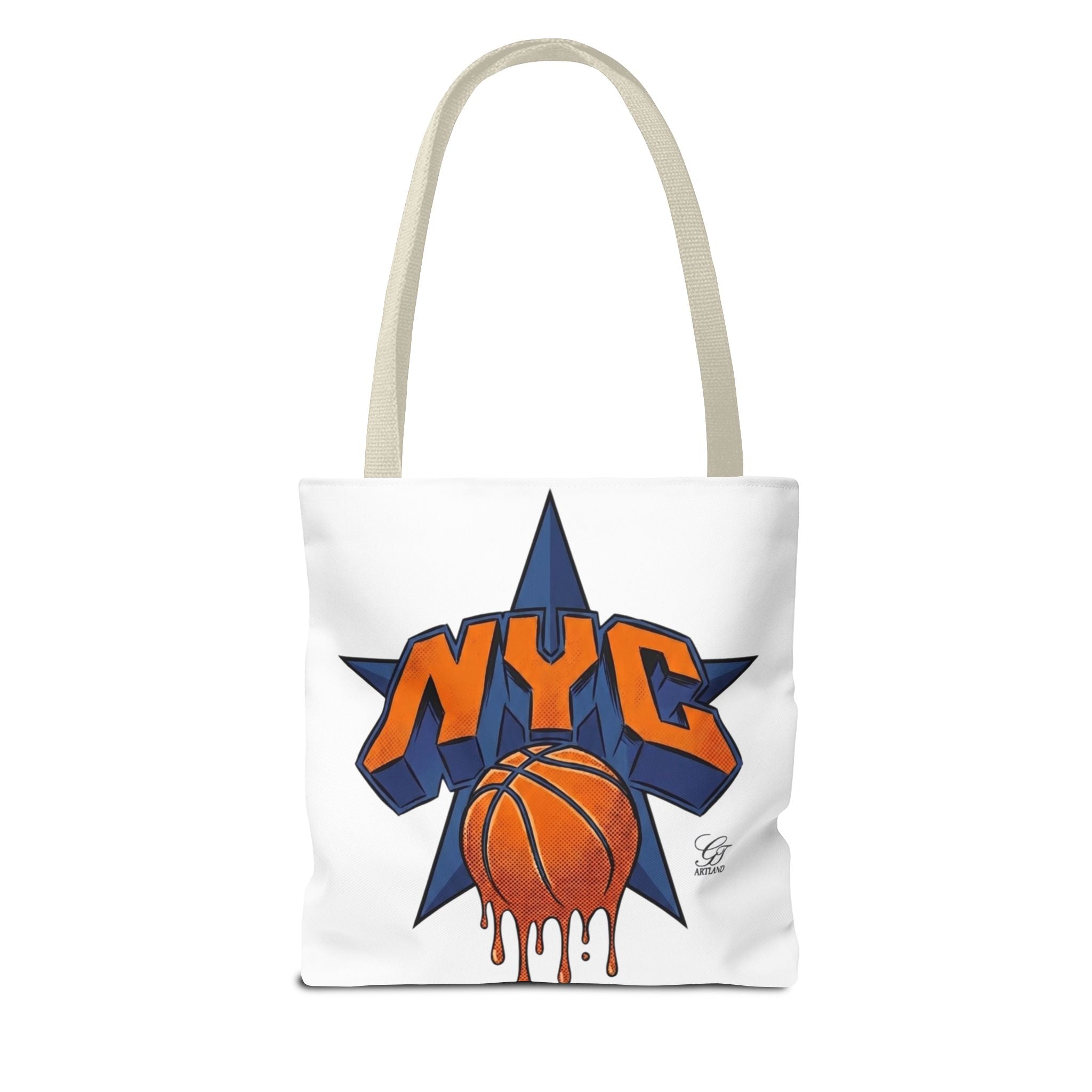 NYC Dripping Basketball Tote Bag | City Basketball Design by GT Artland