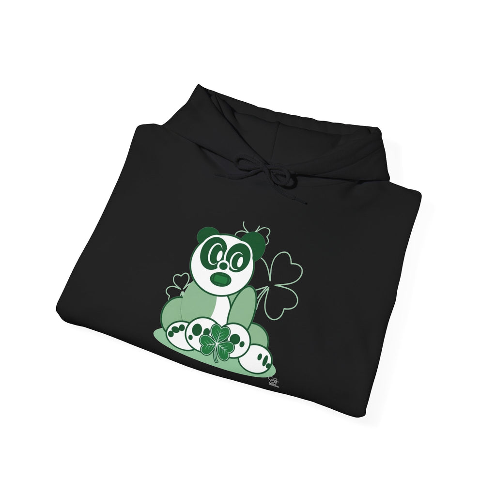 Green Panda with Bamboo Hoodie