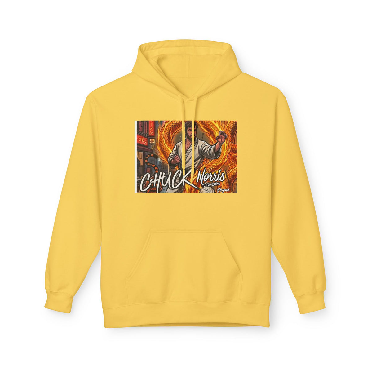 Chuck Norris Martial Arts Hoodie | Action Illustration, Retro Fight Scene by GT Artland