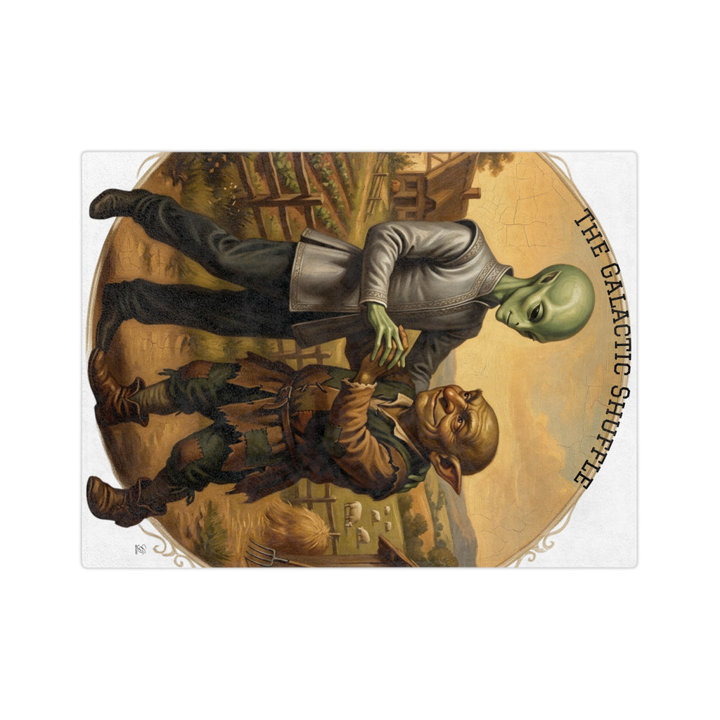 Dancing Alien and Goblin Velveteen Blanket