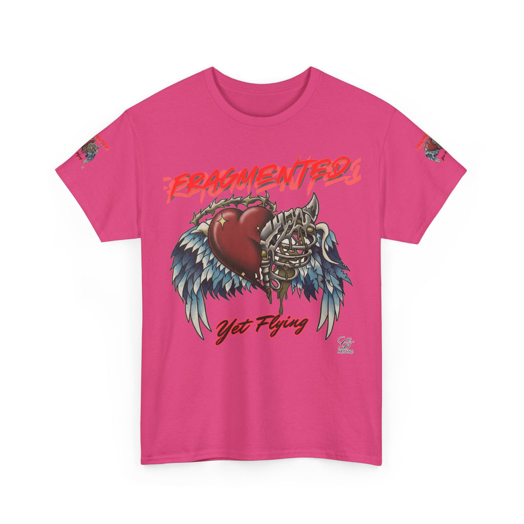 Fragmented Heart Wings tee | Broken Heart with Wings graphic