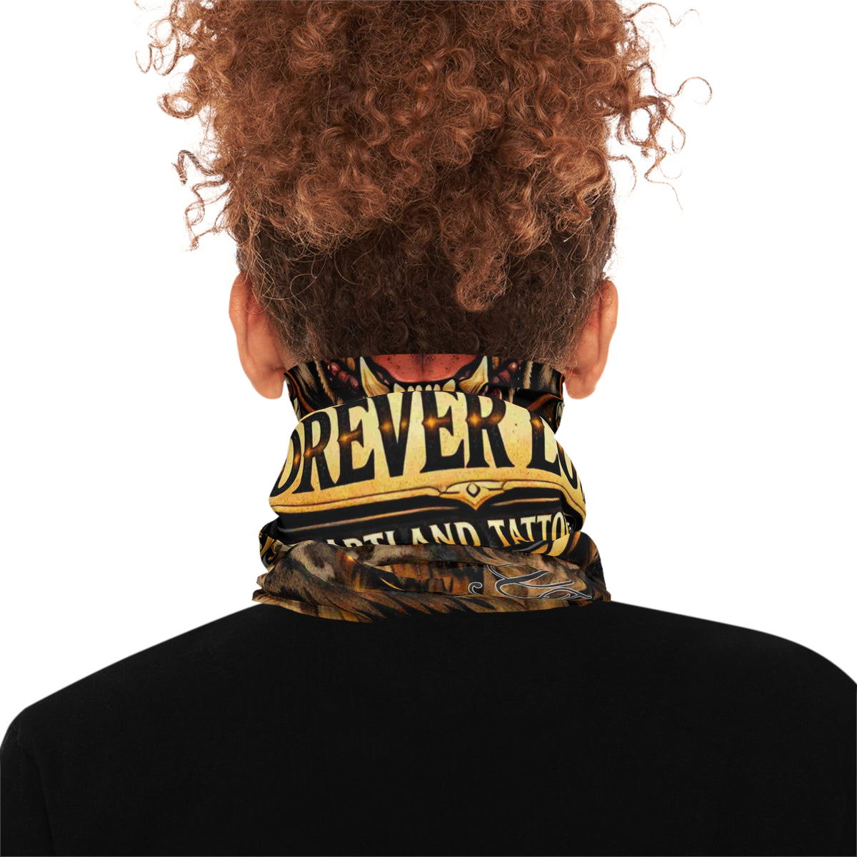 Forever Loyal Tiger Design Neck Gaiter | Tattoo Art Pattern by GT Artland