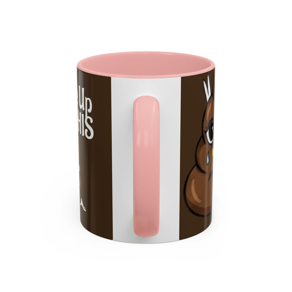 I Woke Up Like This Designer Collectors Coffee Mug — Funny Poop Emoji Accent Mug by GT Artland