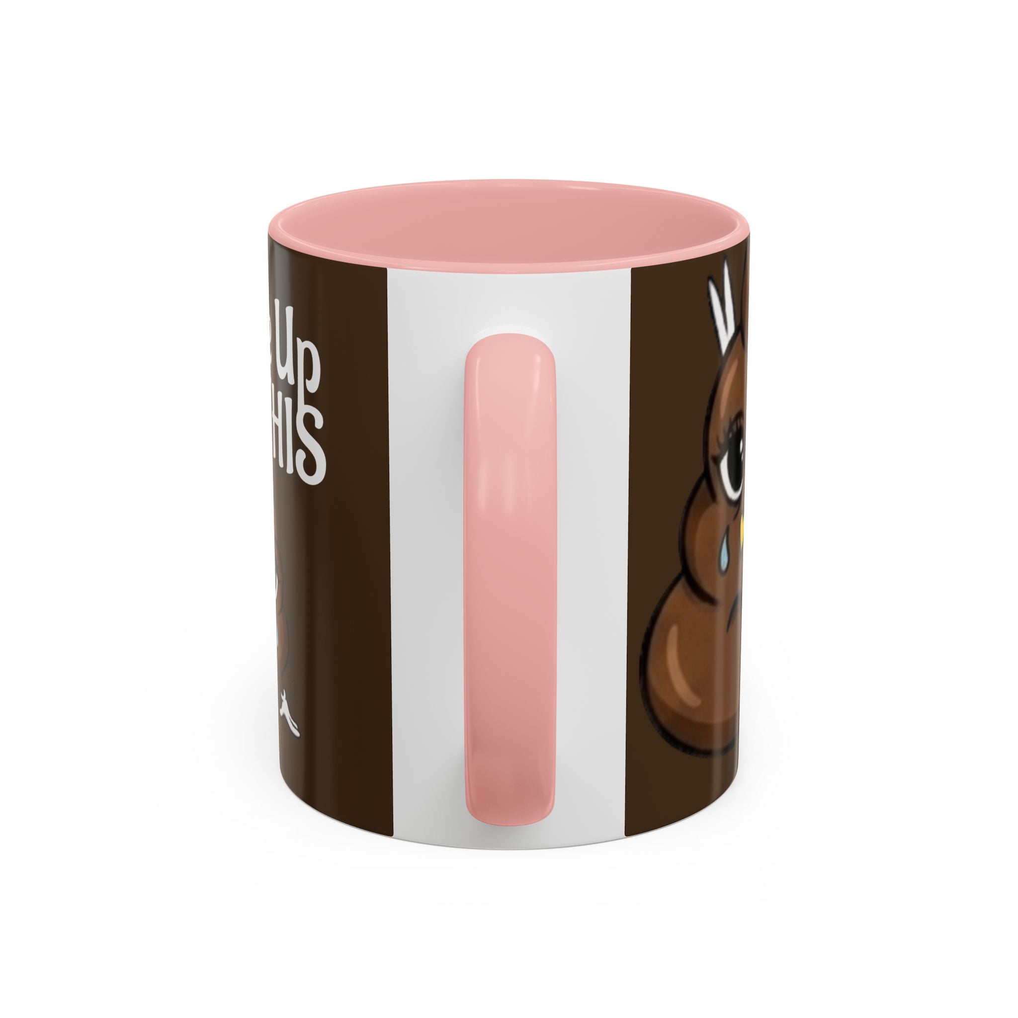 I Woke Up Like This Designer Collectors Coffee Mug — Funny Poop Emoji Accent Mug by GT Artland
