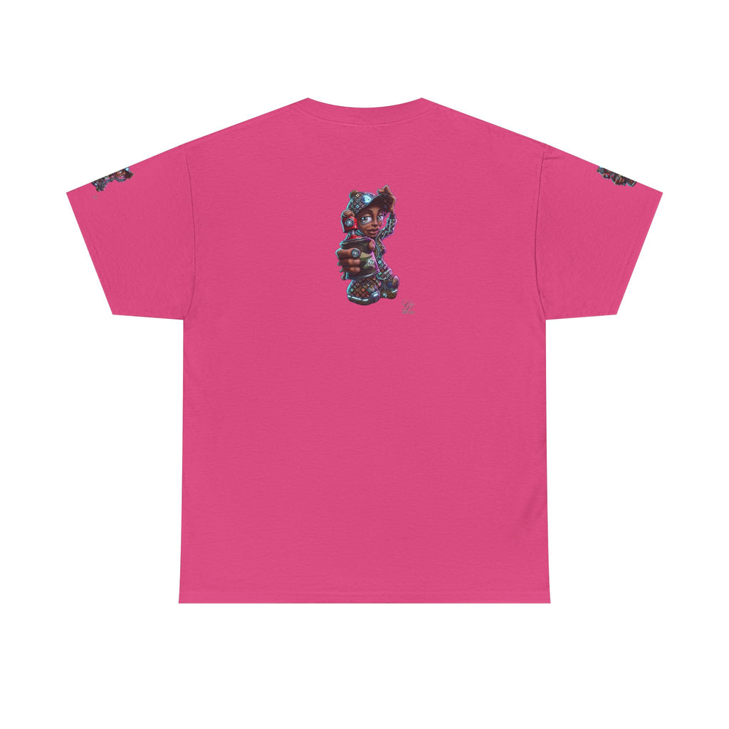 Ebony Futuristic Urban Spray Can Kid Gamer Tee - Cute Streetwear Graphic T-Shirt by GT Artland
